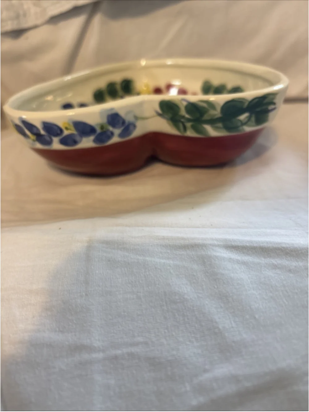 Gail Pittman Hand-painted Ceramic Candy Dish Trinket Dish ‘99.   1066